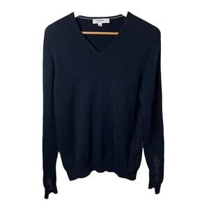 Calvin Klein V-Neck Sweater Men's Size Medium Black Long Sleeve 100% Pima Cotton